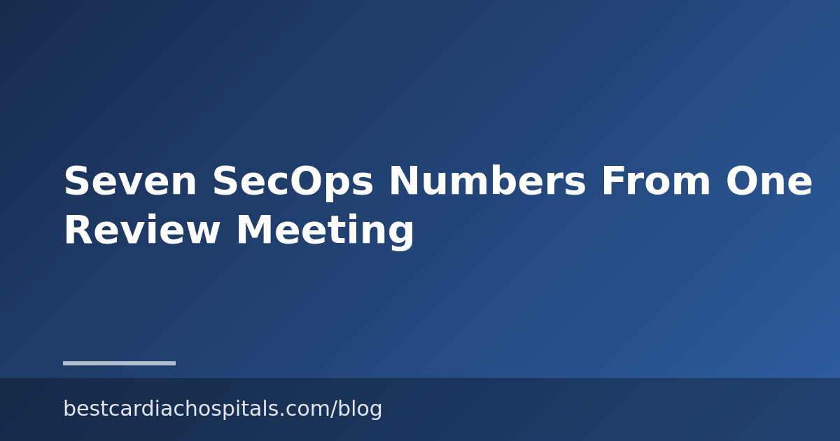 Seven SecOps Numbers From One Review Meeting